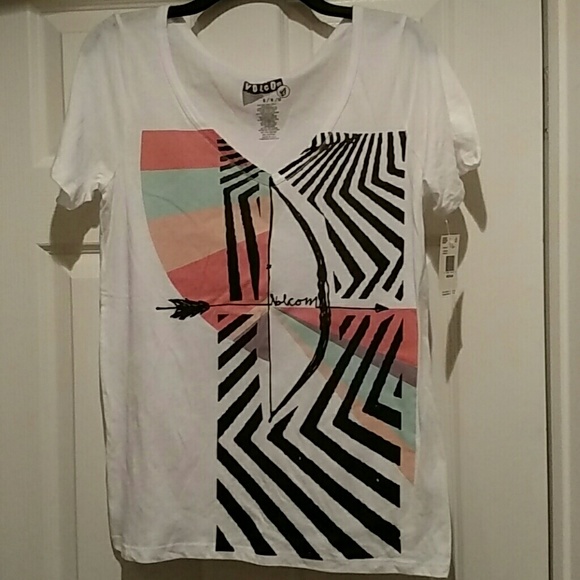 Volcom short sleeve v neck t shirt