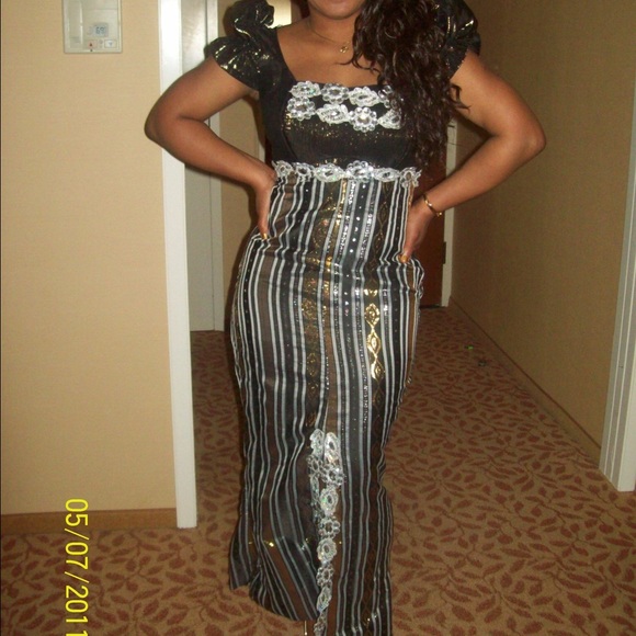 Clearance Dinner dress made with African fabrics