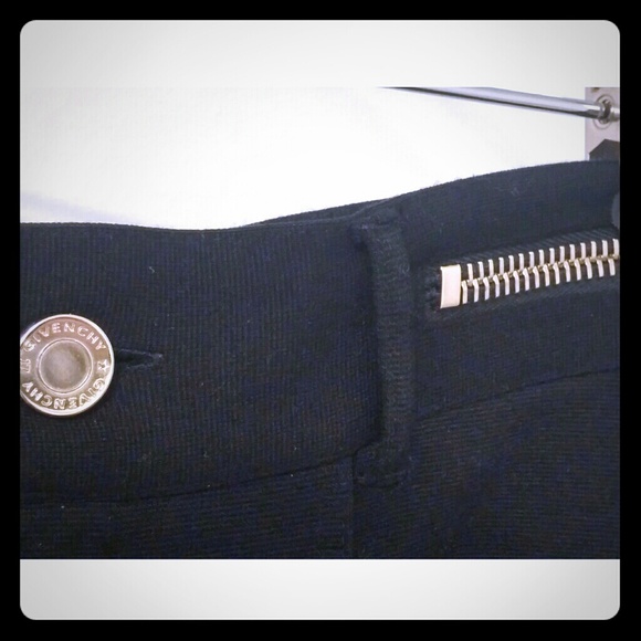 Givenchy black pants w/ zipper detail