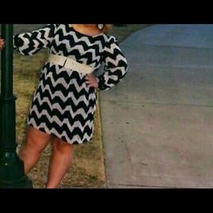 Navy Blue and Cream dress