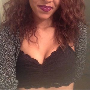 Black lace bralette
