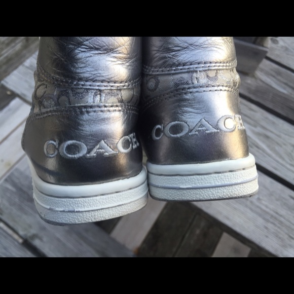 Coach Norra High-tops Silver Sz 6 - Picture 2 of 4