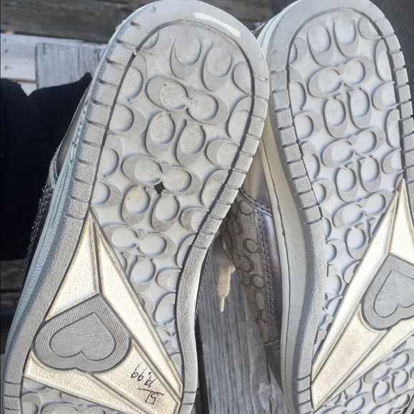 Coach Norra High-tops Silver Sz 6 - Picture 3 of 4