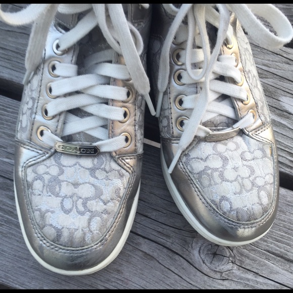 Coach Norra High-tops Silver Sz 6 - Picture 4 of 4