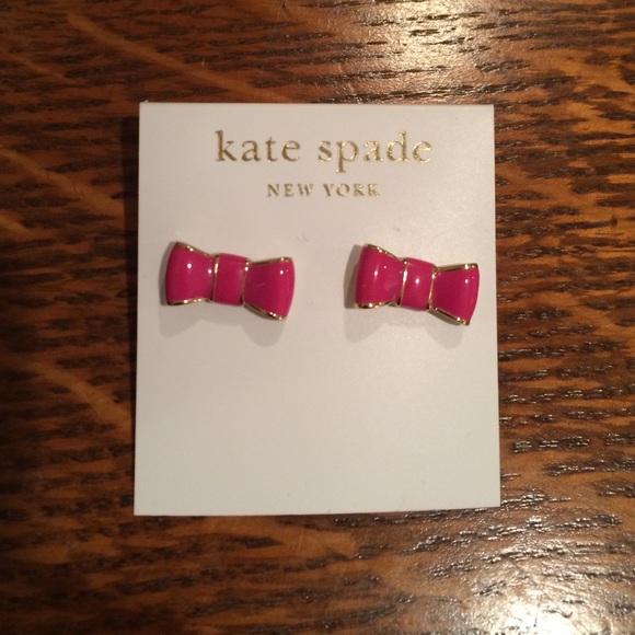 Kate Spade pink bow earrings