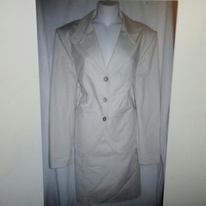 Calvin Klein size 12 ivory pencil skirt suit