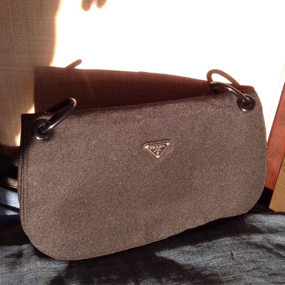 😀😀SOLD😀😀😀Authentic Vintage Prada. Blk fabric