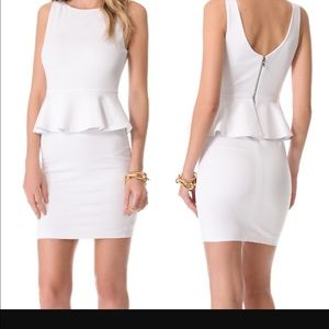 White Alice & Olivia peplum dress size 2