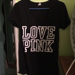 Pink Victoria secret tea shirt