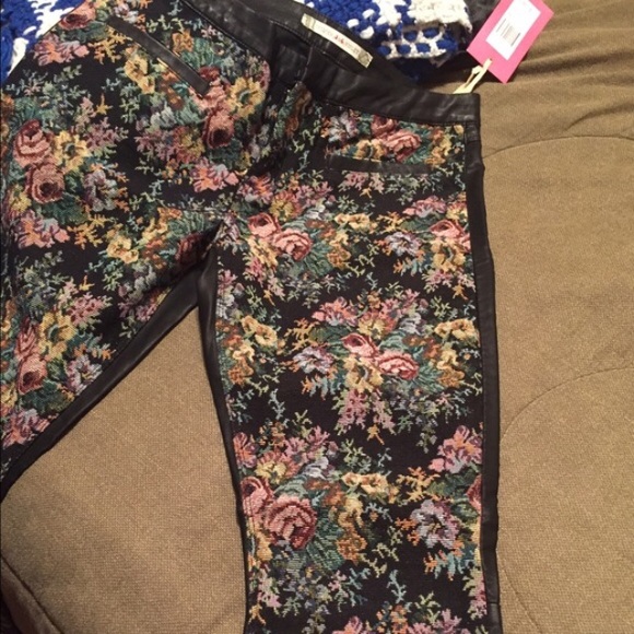 Chelsea & Violet Tapestry Leather Pants