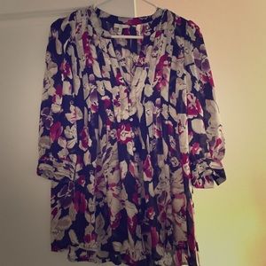 Joie Xsmall Floral Silk Top