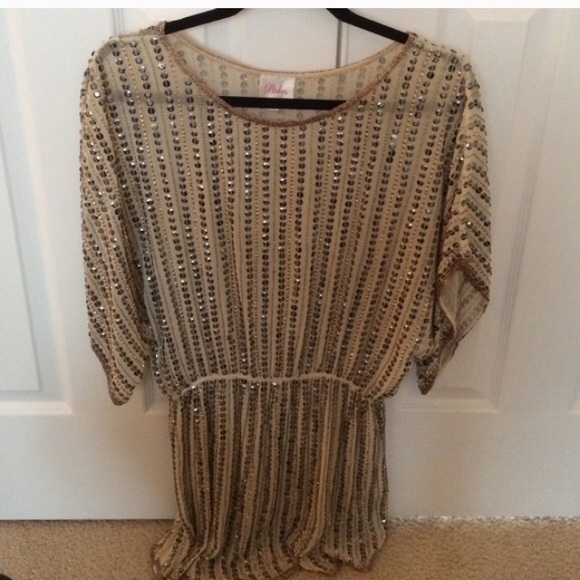 SOLD!! Parker sequin cinch waist tunic... - Picture 3 of 4