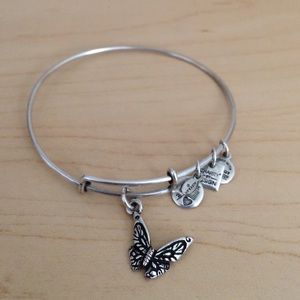 Alex and Ani Silver Butterfly Charm Bracelet