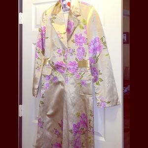 Banana Republic 3/4 length Floral Silk Coat