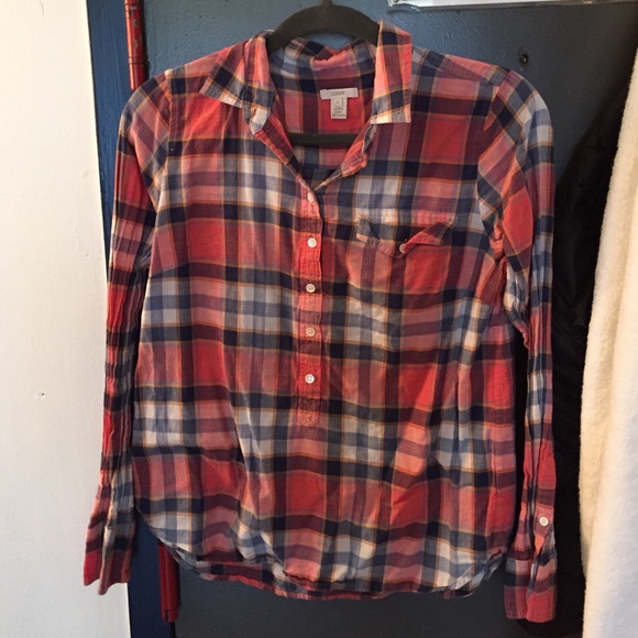Jcrew Plaid Popover