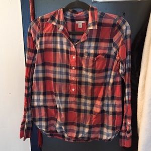 Jcrew Plaid Popover