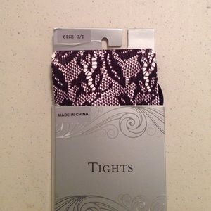 Purple lace/net tights