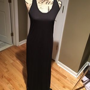 Splendid black racer back maxi dress.  Size M