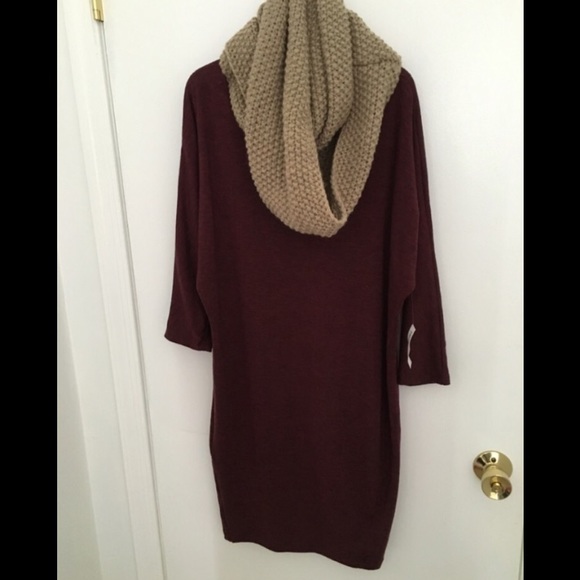 Burgundy three quarter dress!