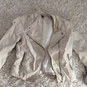 White leather jacket