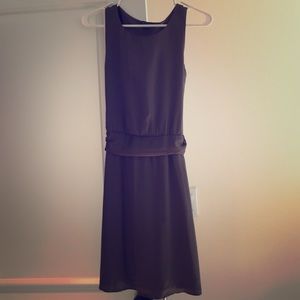 Theory charcoal silk dress