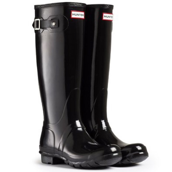 Hunter rain boots black