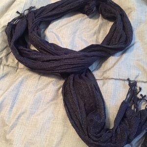 Navy Blue with gold glitter scarf