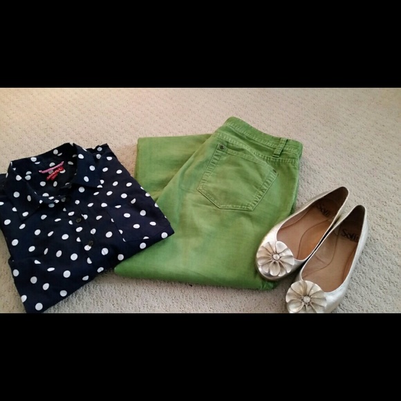 Green J. Crew Corduroy Pants