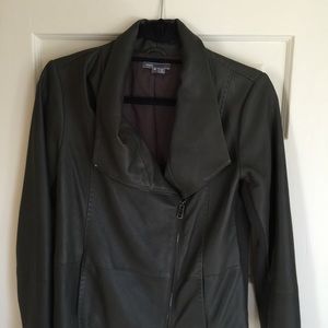 Vince Leather Scuba Jacket