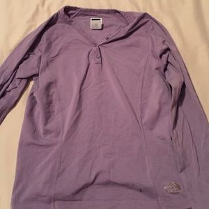 North face purple long sleeve