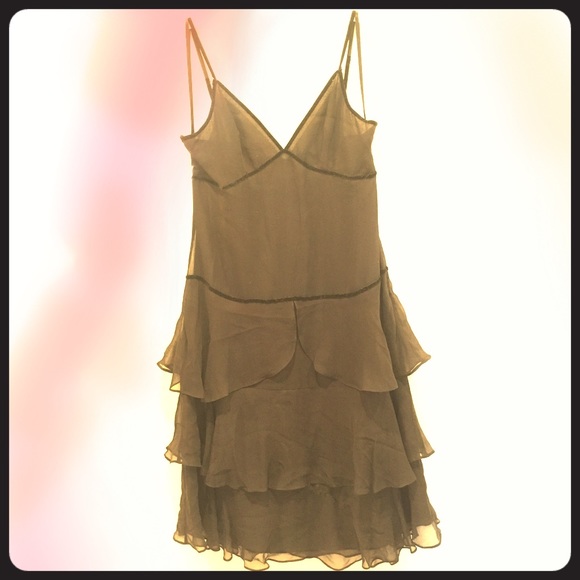Max Studio black chiffon dress size 4 brand new