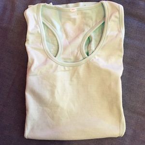 AE workout tank with floral mesh channels NWOT