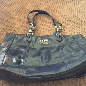 Dark Blue Patent tote