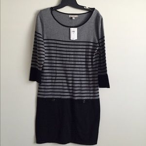 Banana republic gray/black sweater dress