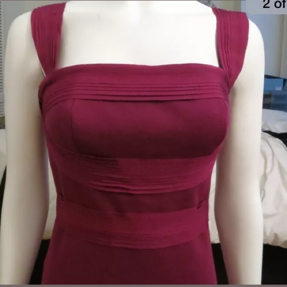 Robert Rodriguez maroon sheath dress sz 2 - Picture 2 of 4
