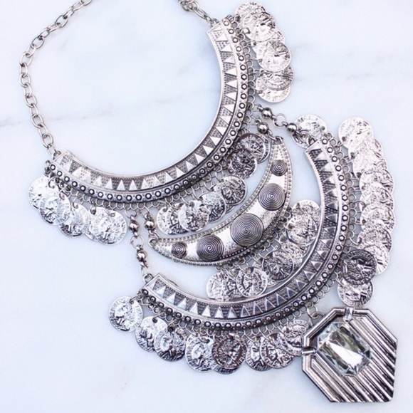 Jewelry - Silver Boho Coin Necklace for @goddess_of_vs!