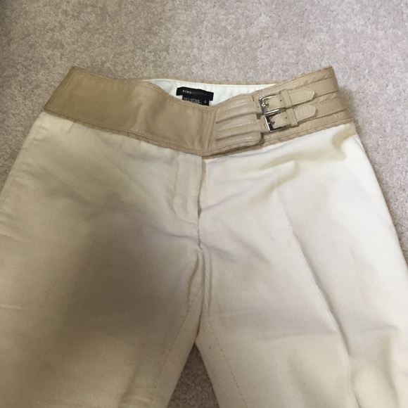 BCBG leather and corduroy Capri pants - Picture 1 of 4