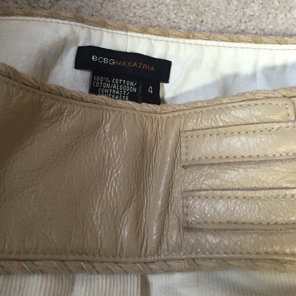 BCBG leather and corduroy Capri pants - Picture 2 of 4