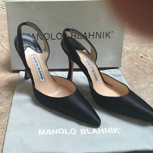 Authentic Great condition Carilyne satin slingback