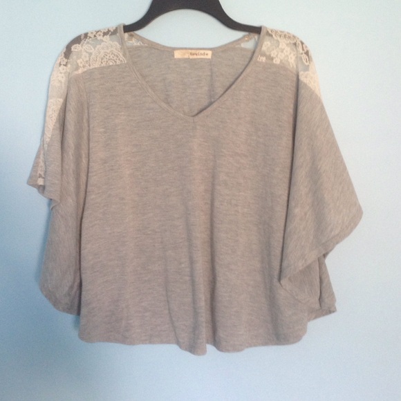 Urban Outfitters Tops - Lacey crop top with shoulder detail