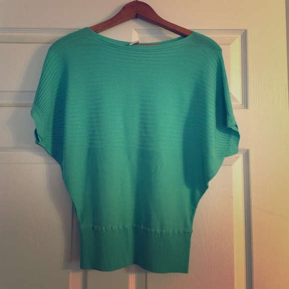 Cute batwing short sleeve sweater