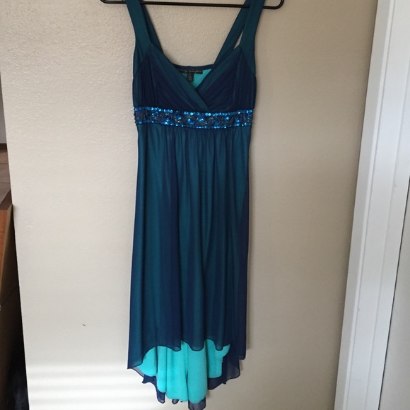 Teal cocktail dress