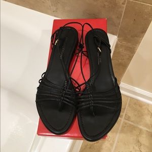 Arturo Chiang black strap sandals.