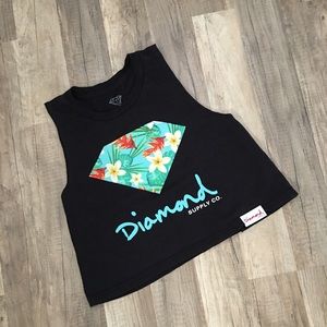 Diamond Supply Co Crop Tank Top Size Small