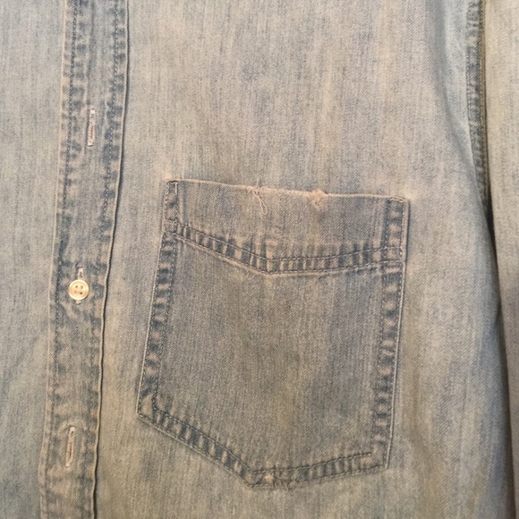 Vintage denim shirt with henna designs - Picture 2 of 4