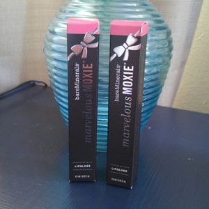 TWO Bare Minerals Moxie Lip Gloss in Birthday Babe