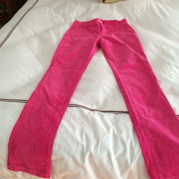 Corduroy hot pink Jcrew pants