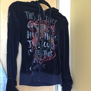 Juicy couture navy blue zip up