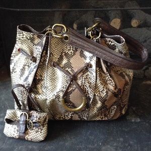 Jessica Simpson snake print handbag