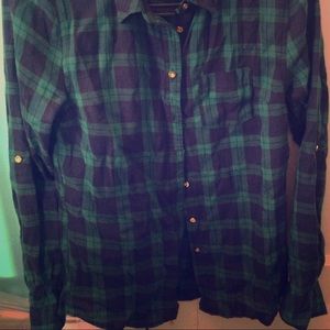 Blue and green flannel